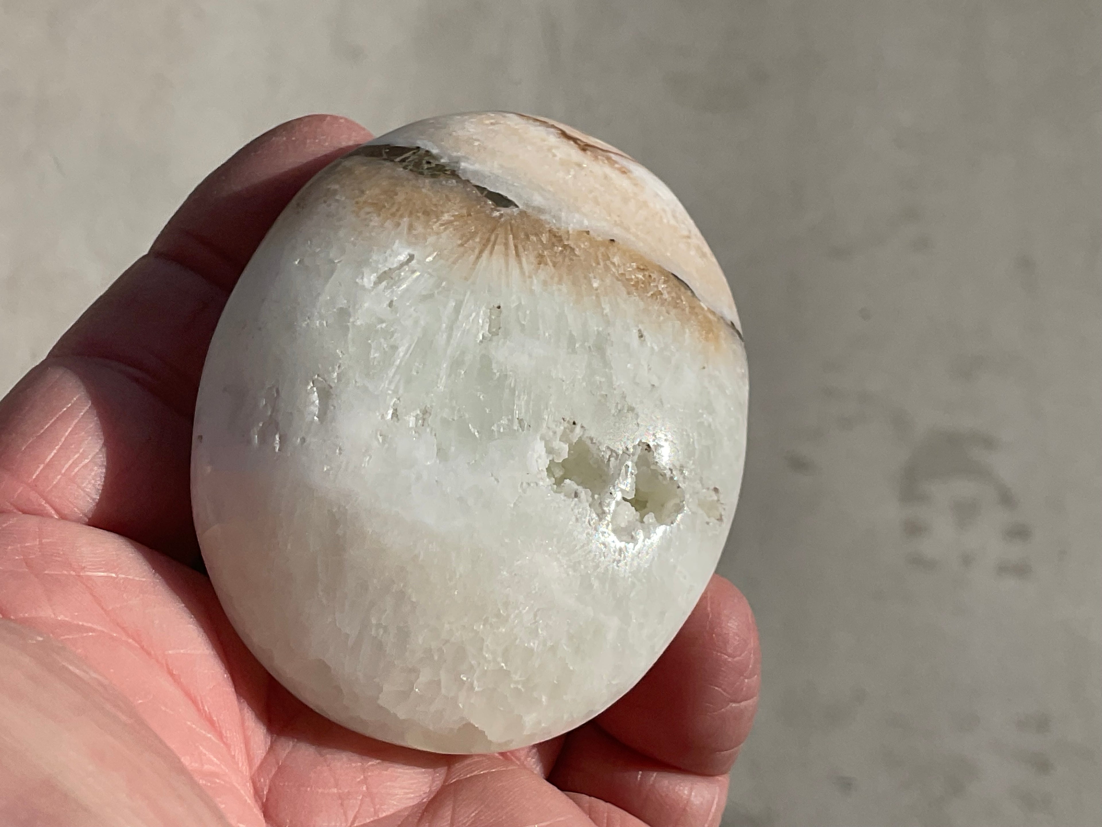 152g Calcite with Aragonite Palmstone 2A