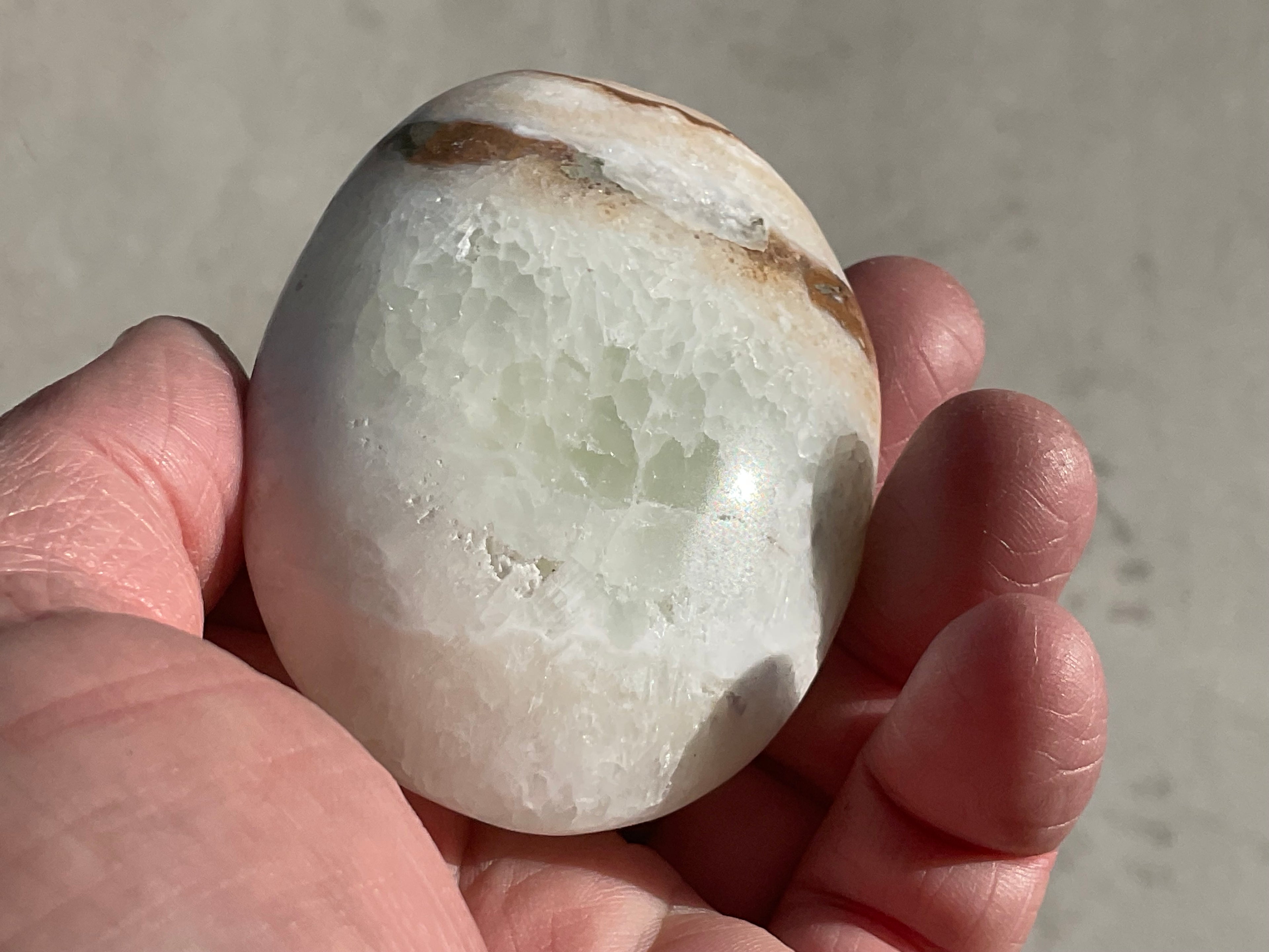 152g Calcite with Aragonite Palmstone 2A