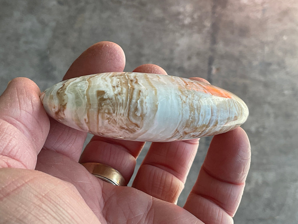 135g Calcite with Aragonite Palmstone 2B