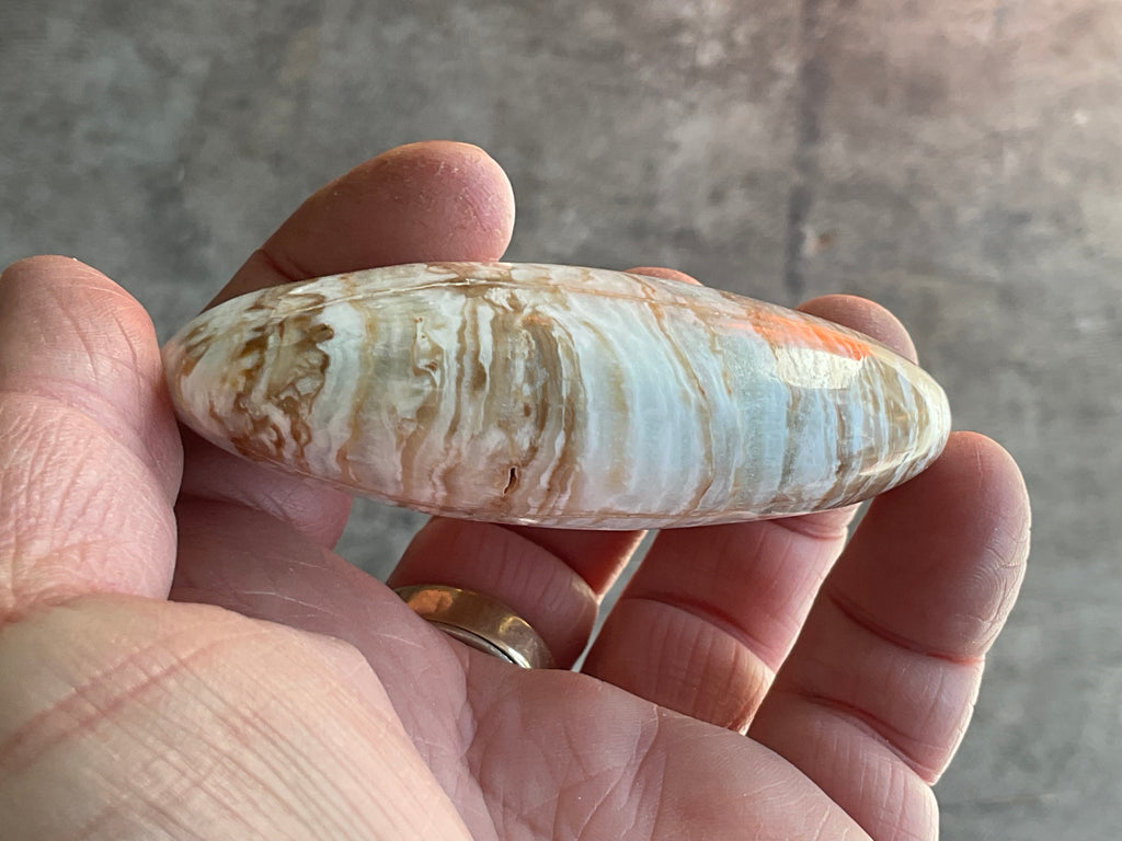 135g Calcite with Aragonite Palmstone 2B