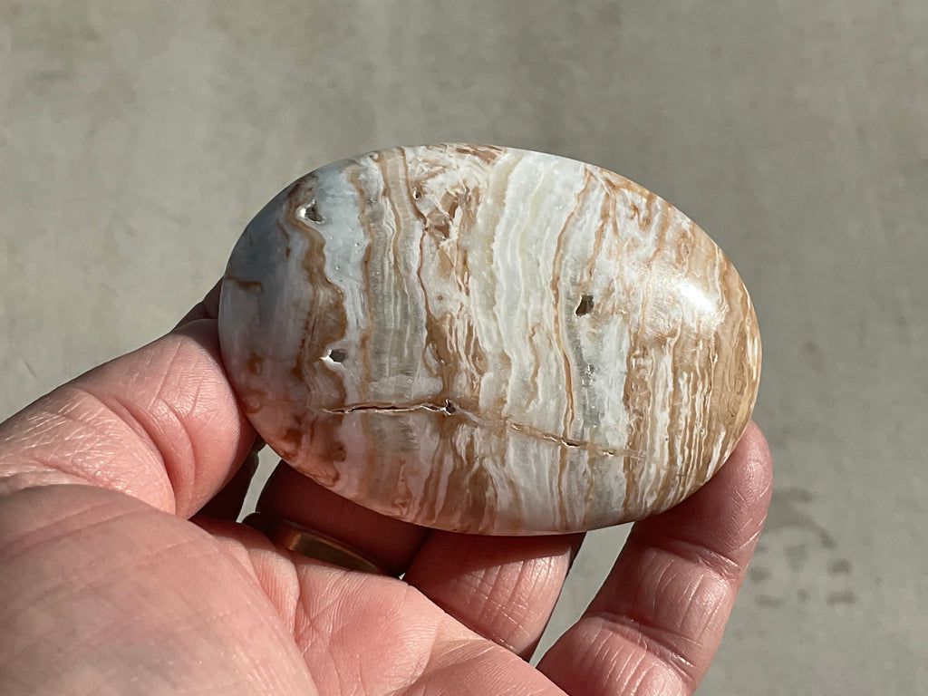 135g Calcite with Aragonite Palmstone 2B