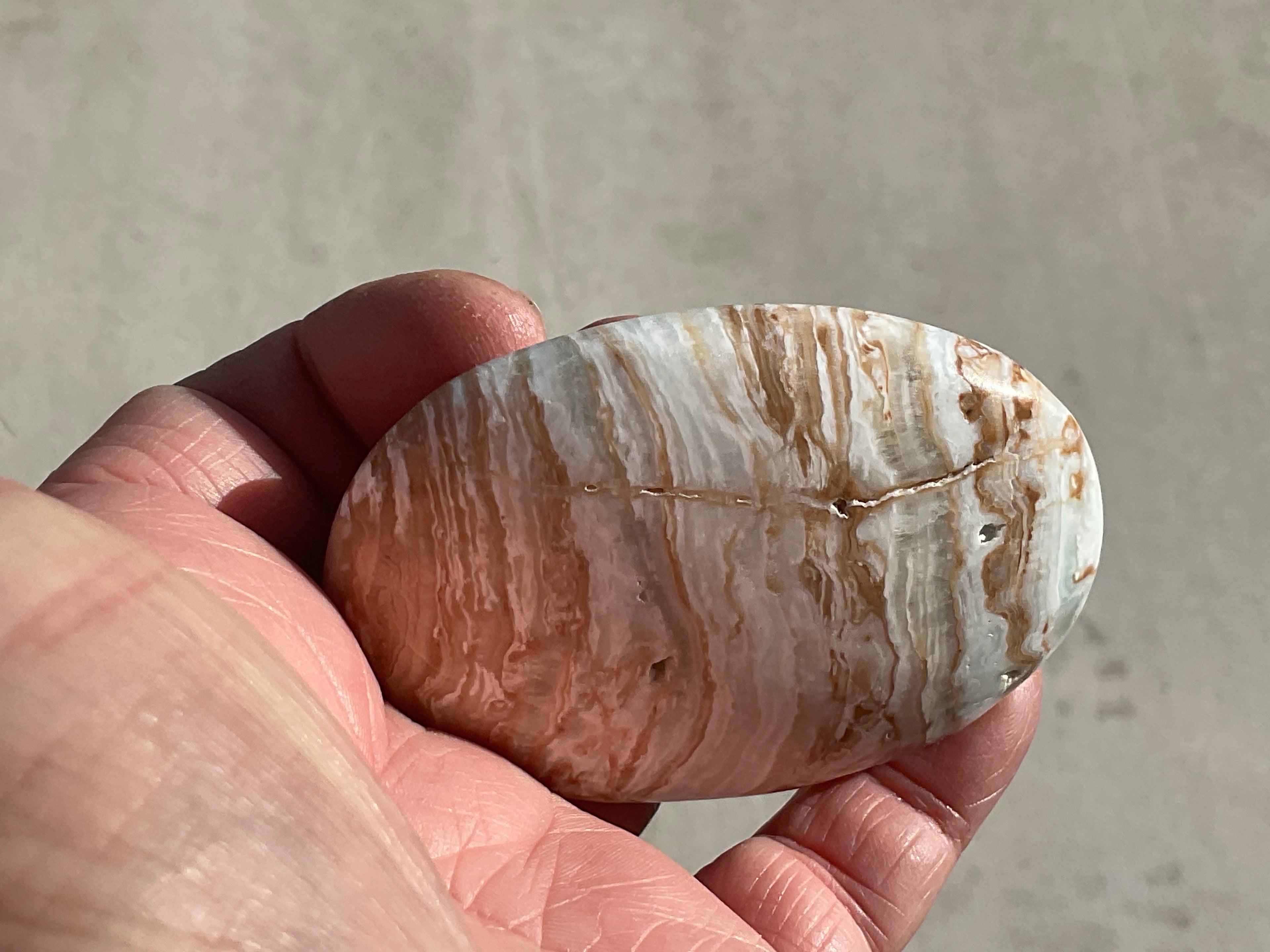135g Calcite with Aragonite Palmstone 2B