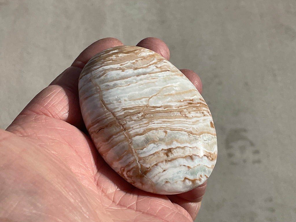 135g Calcite with Aragonite Palmstone 2B