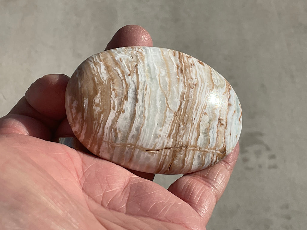 135g Calcite with Aragonite Palmstone 2B