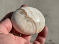 144g Calcite with Aragonite Palmstone 2D