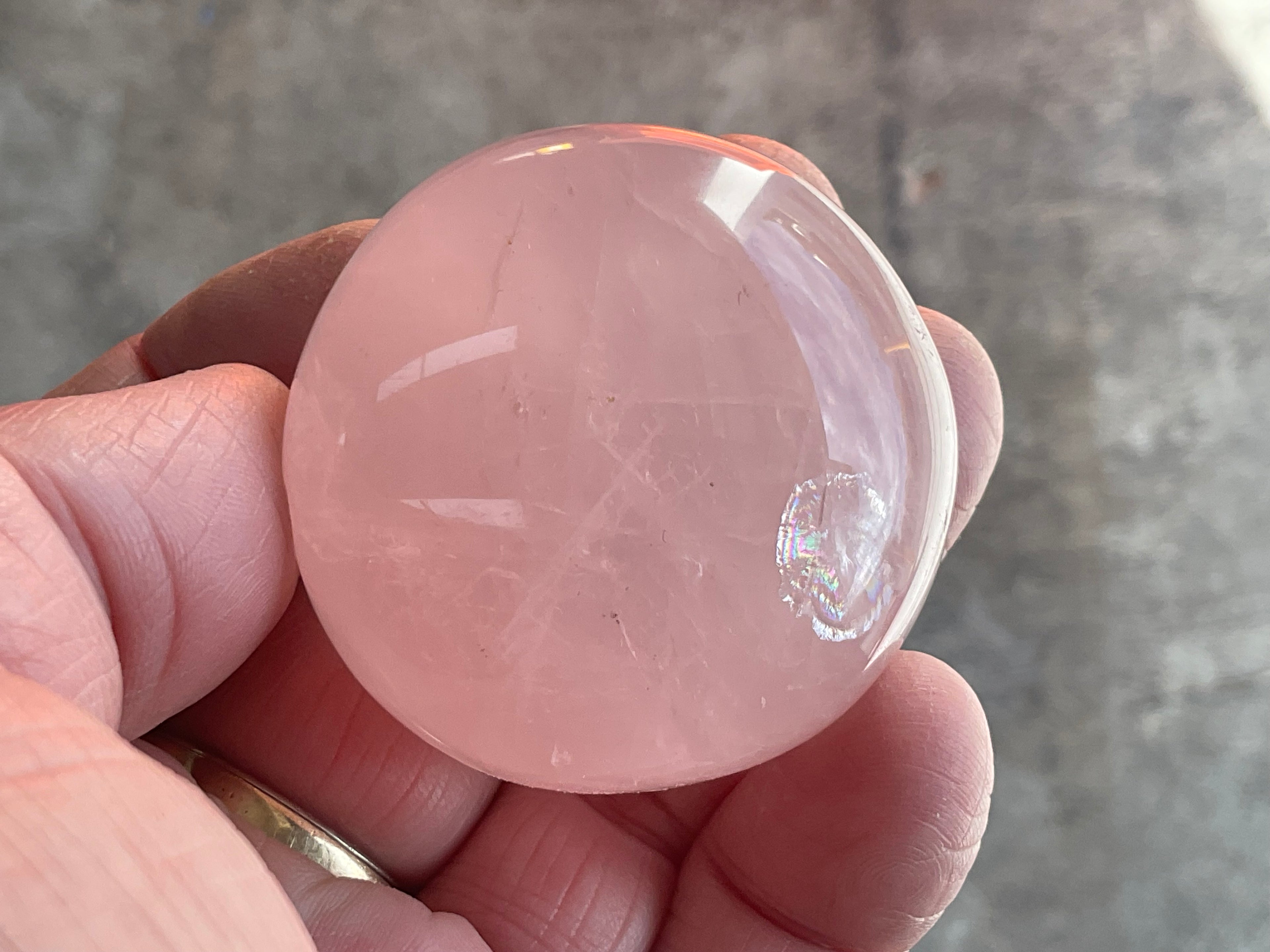 78g Rose Quartz Palmstone 1C