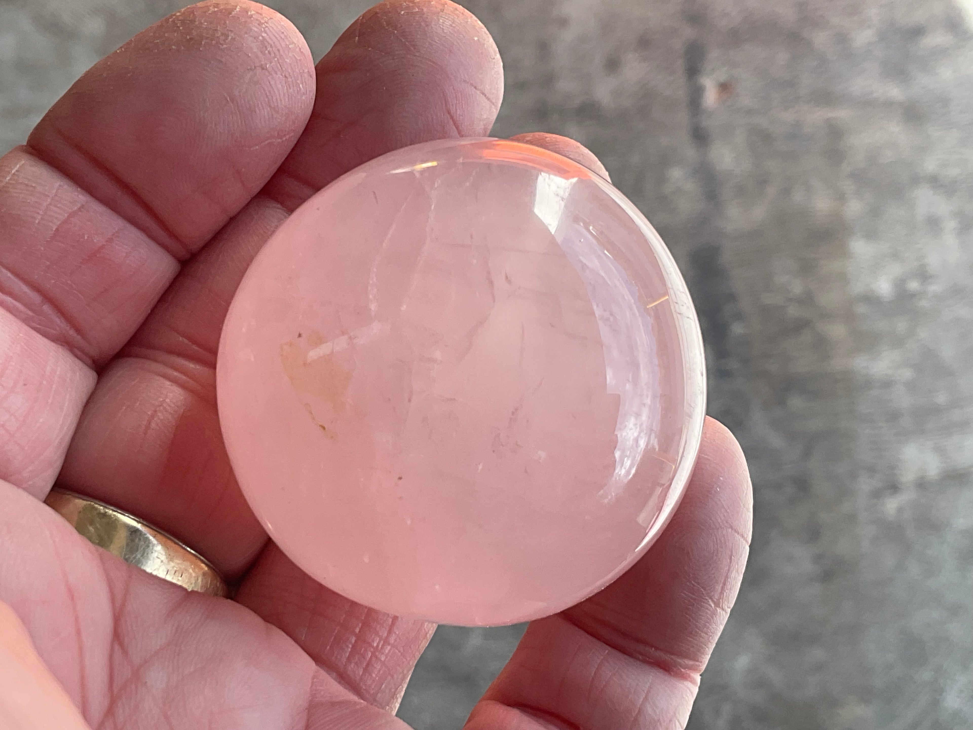 78g Rose Quartz Palmstone 1C