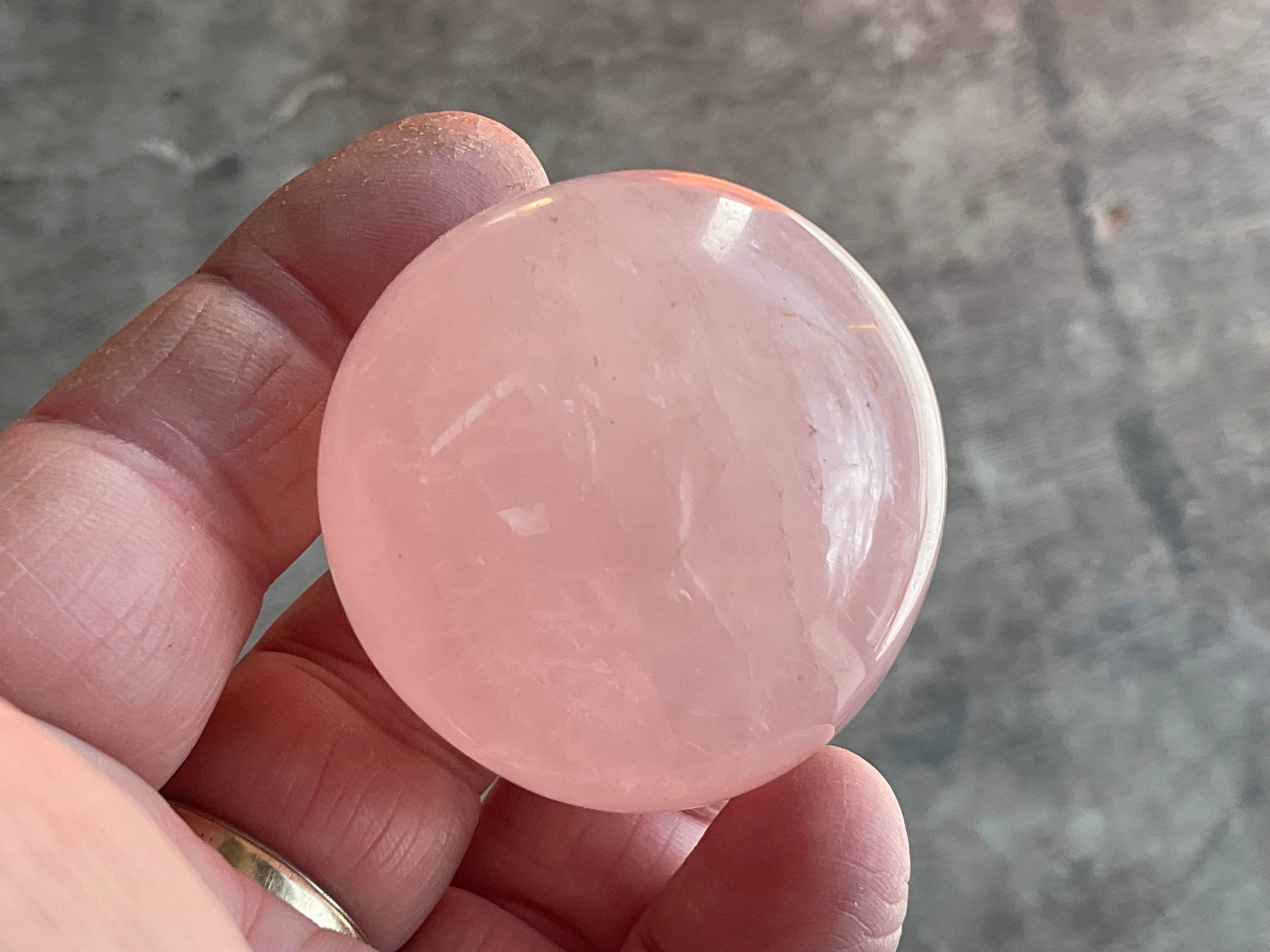 78g Rose Quartz Palmstone 1C