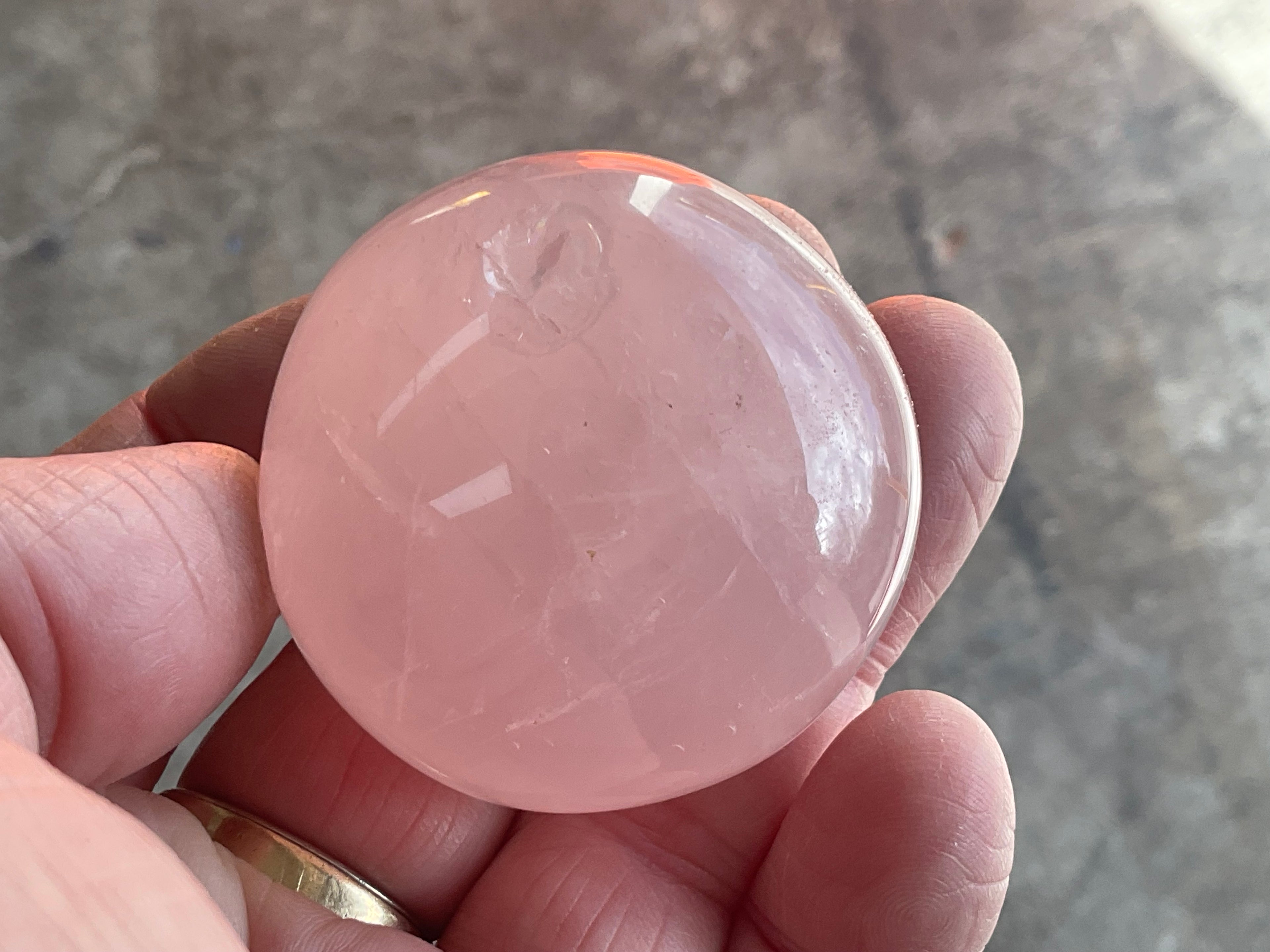 78g Rose Quartz Palmstone 1C