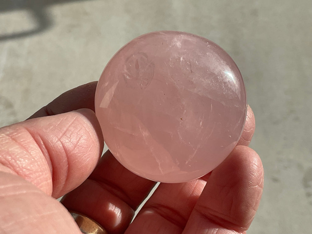 78g Rose Quartz Palmstone 1C