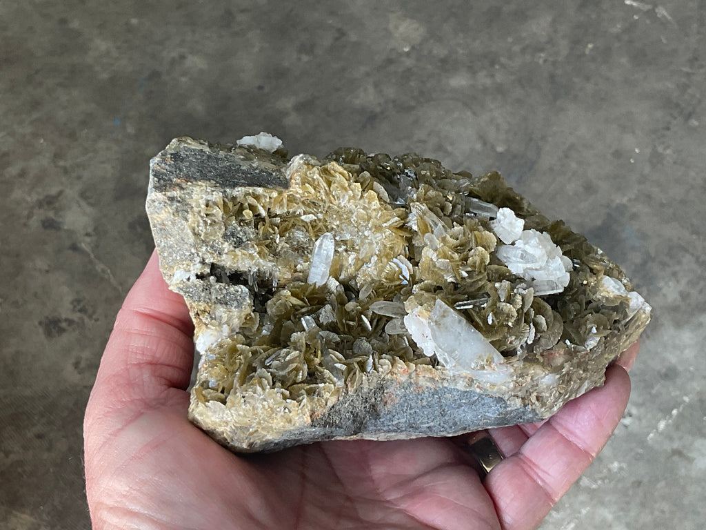 1,416g Golden Bladed Siderite, Quartz and Dolomite Specimen from Guizhou, China