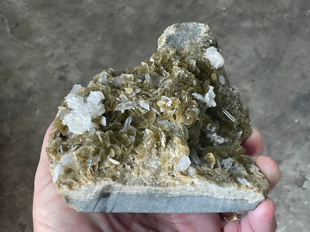 1,416g Golden Bladed Siderite, Quartz and Dolomite Specimen from Guizhou, China
