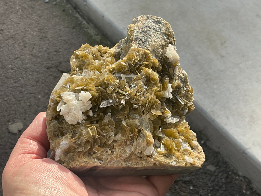 1,416g Golden Bladed Siderite, Quartz and Dolomite Specimen from Guizhou, China