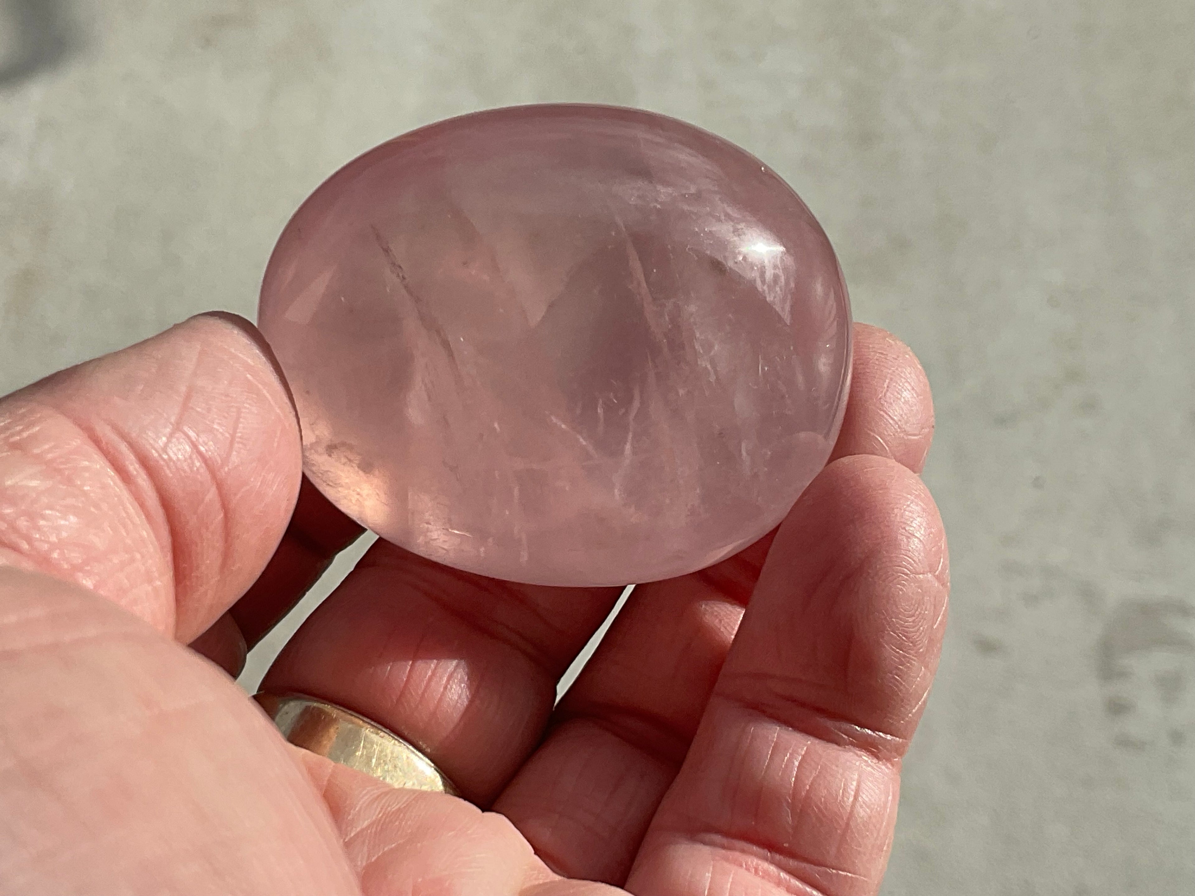 75g Rose Quartz Palmstone 3A