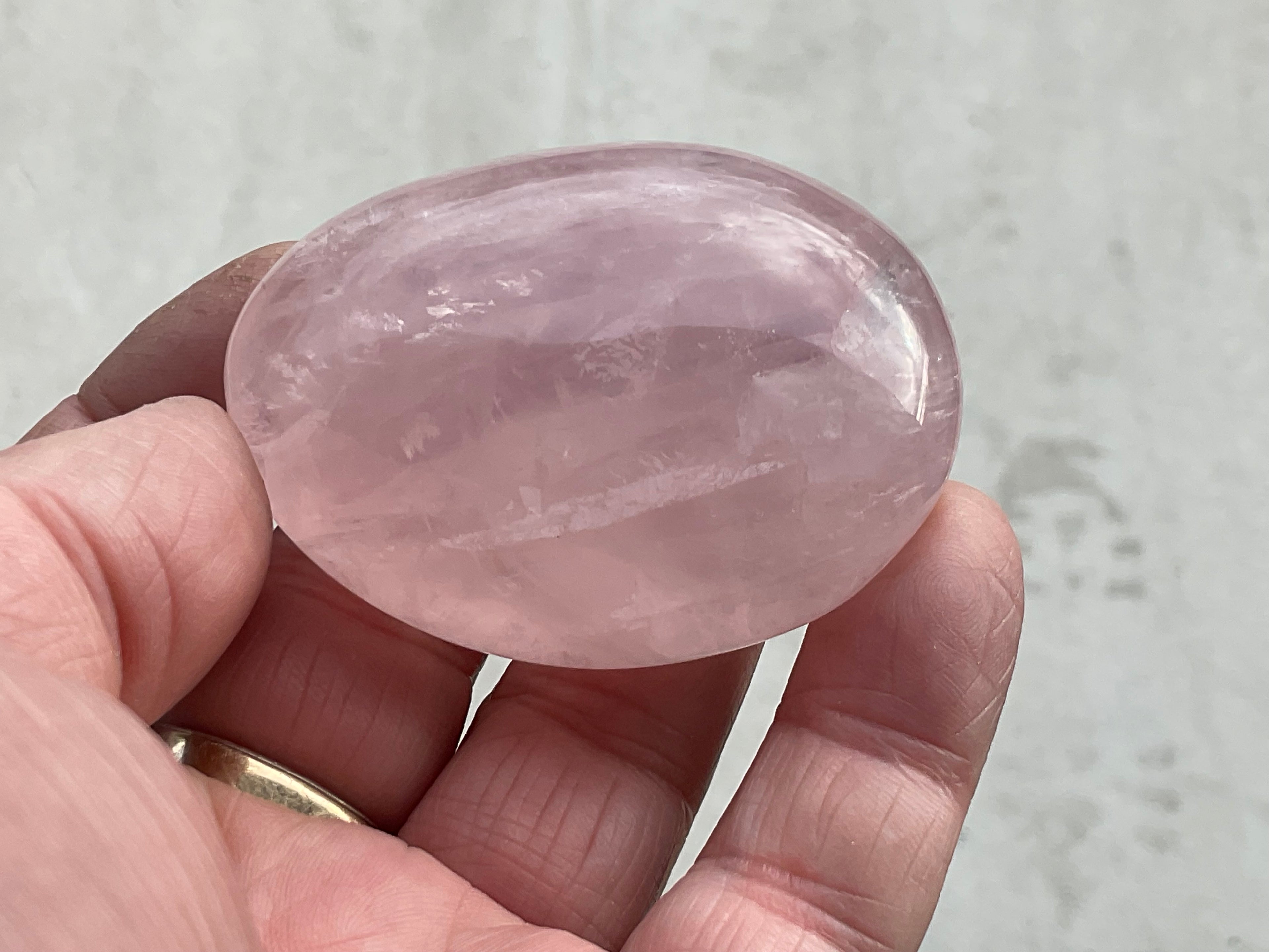 85g Rose Quartz Palmstone 4A