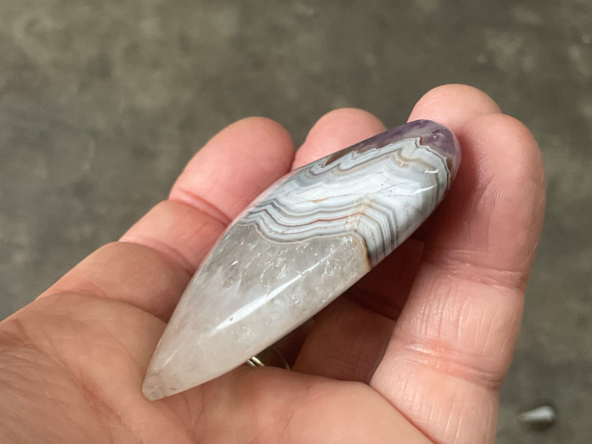81g Amethyst Agate Heart 3A