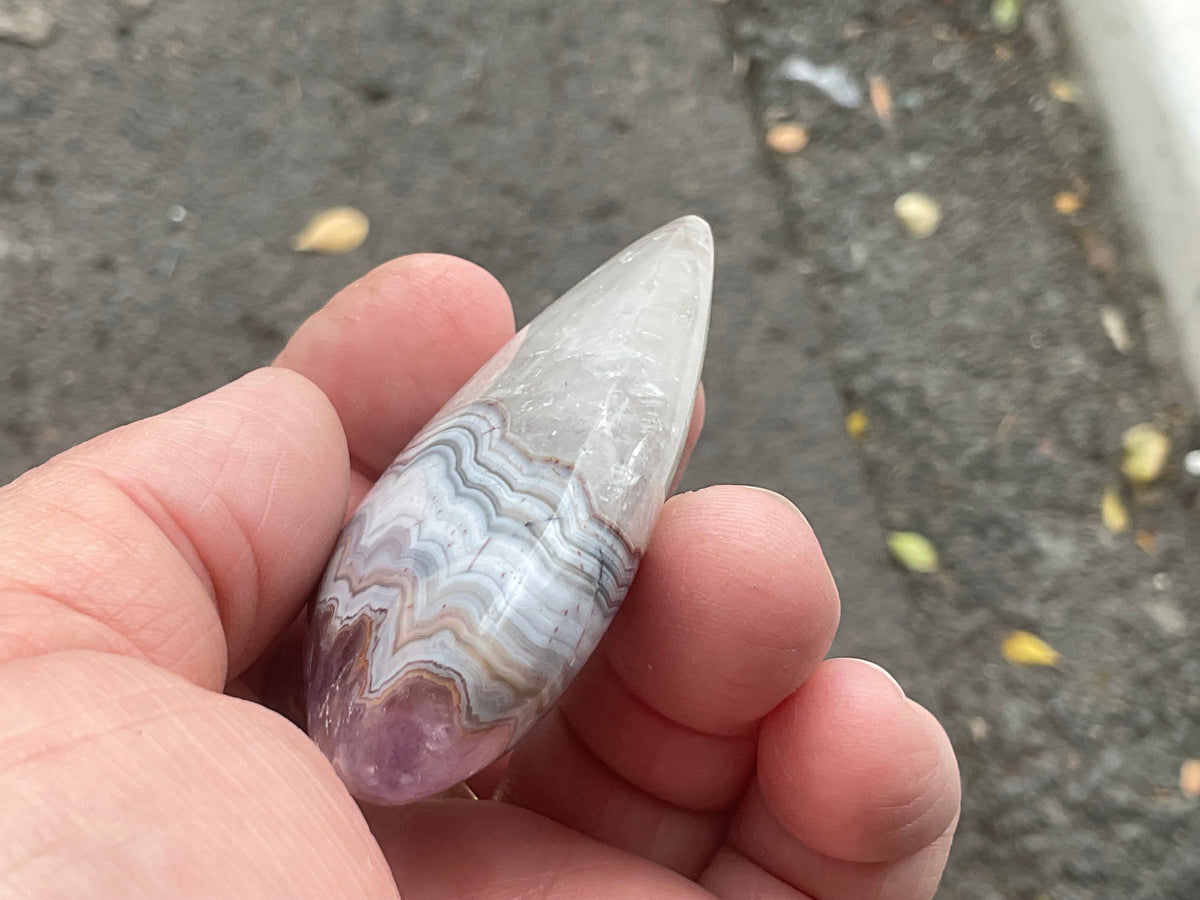 81g Amethyst Agate Heart 3A