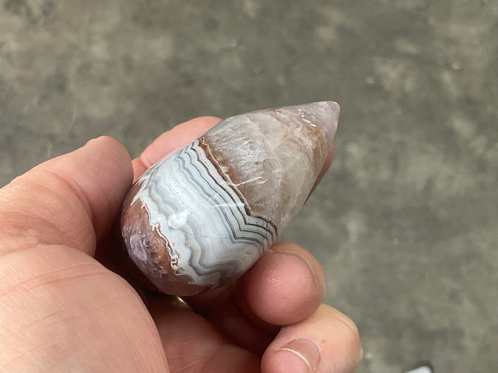 140g Amethyst Agate Heart 3B