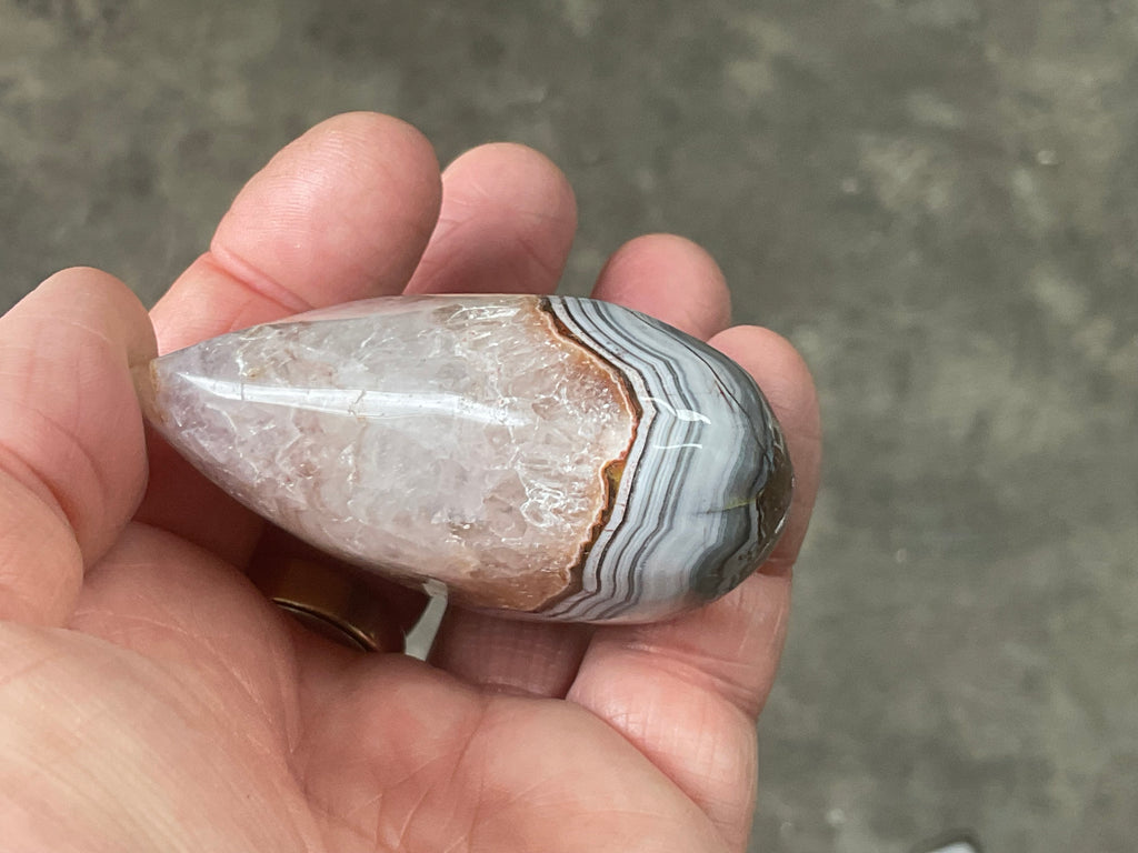 140g Amethyst Agate Heart 3B