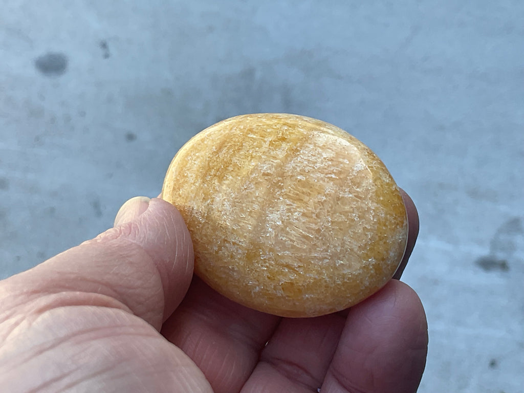 64g “Orange Fire” Calcite Palmstone 3A