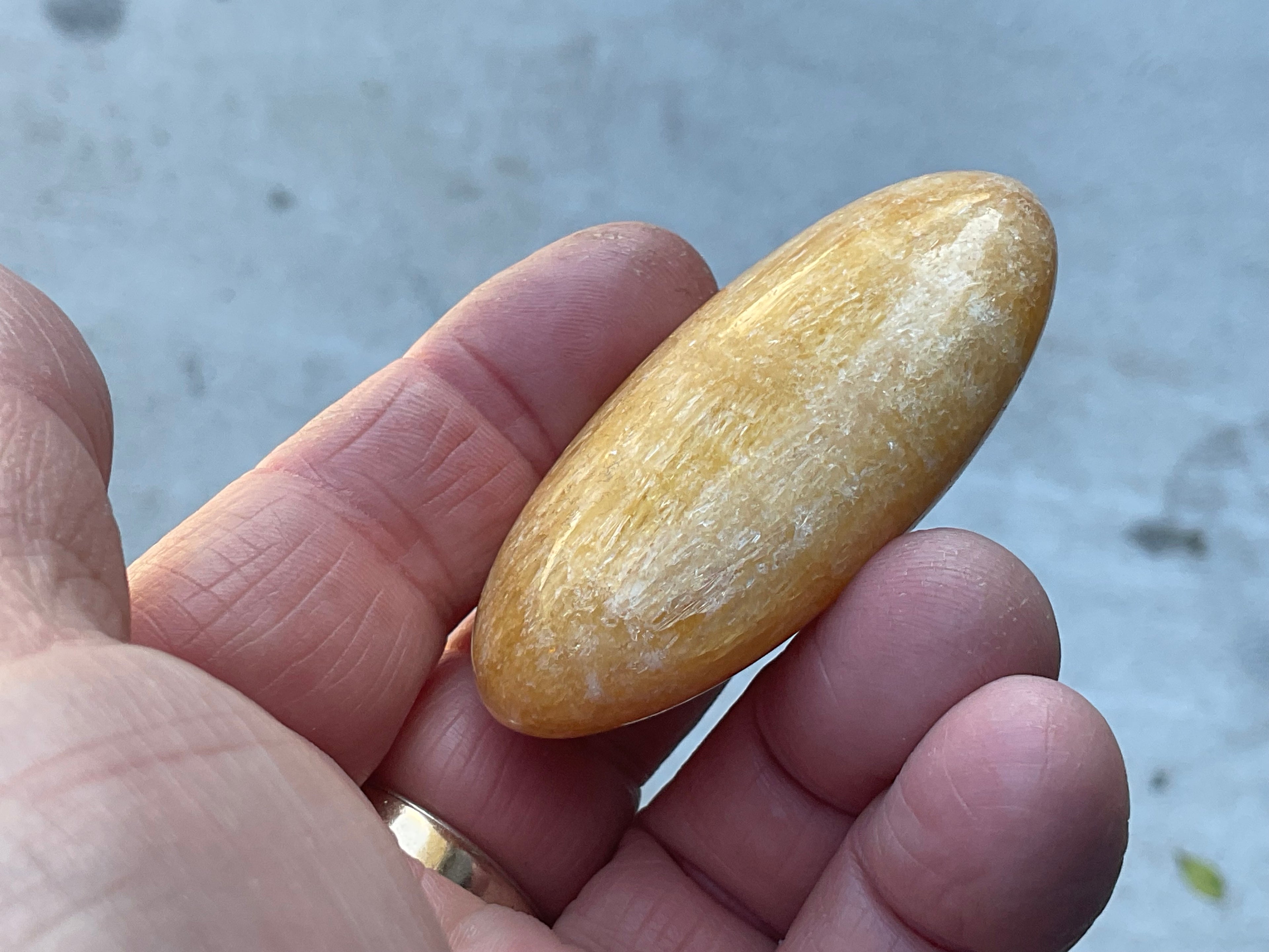 64g “Orange Fire” Calcite Palmstone 3A