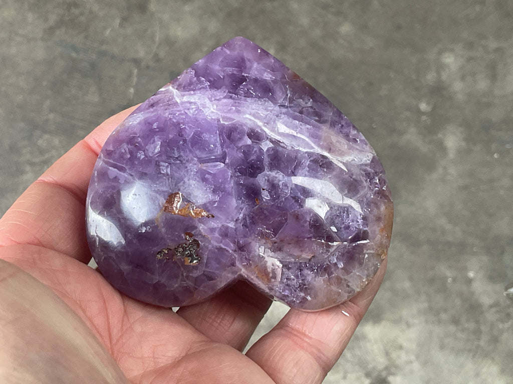 176g Amethyst Agate Heart 4A