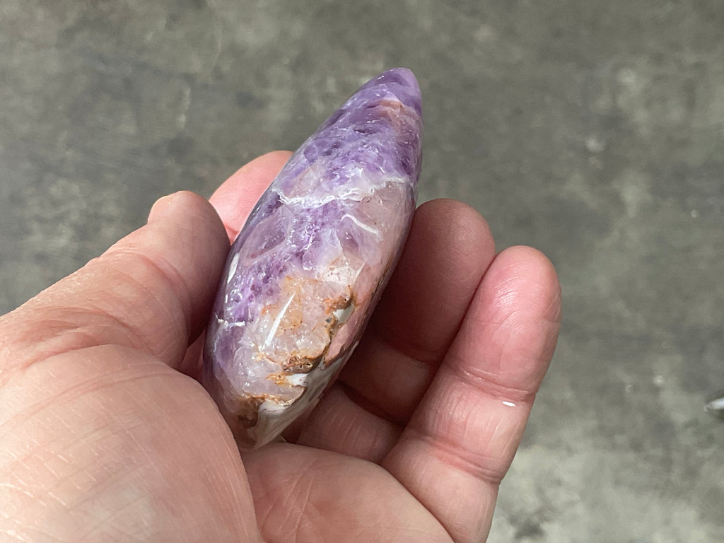176g Amethyst Agate Heart 4A