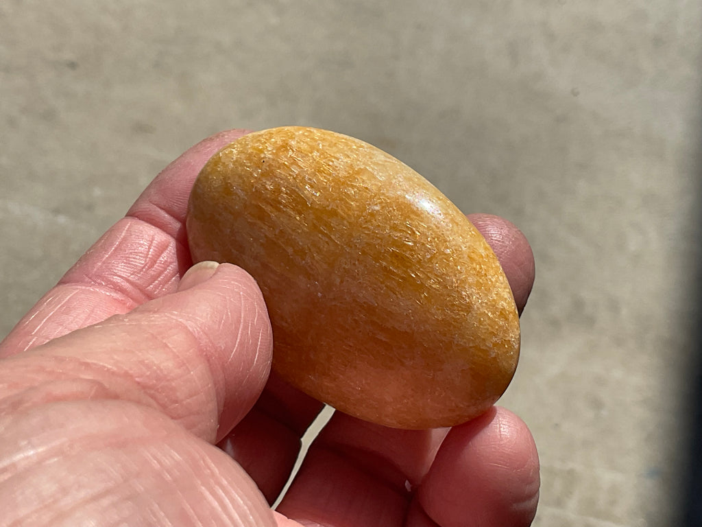 64g “Orange Fire” Calcite Palmstone 3A