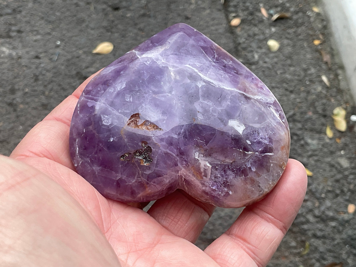 176g Amethyst Agate Heart 4A