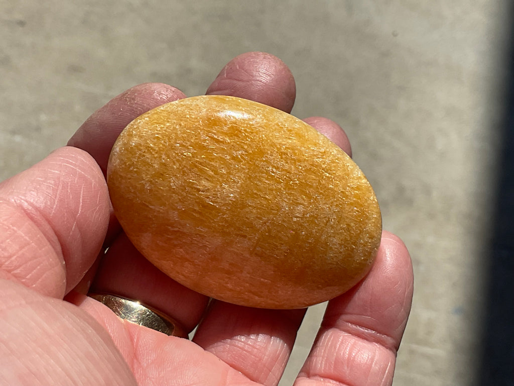 64g “Orange Fire” Calcite Palmstone 3A