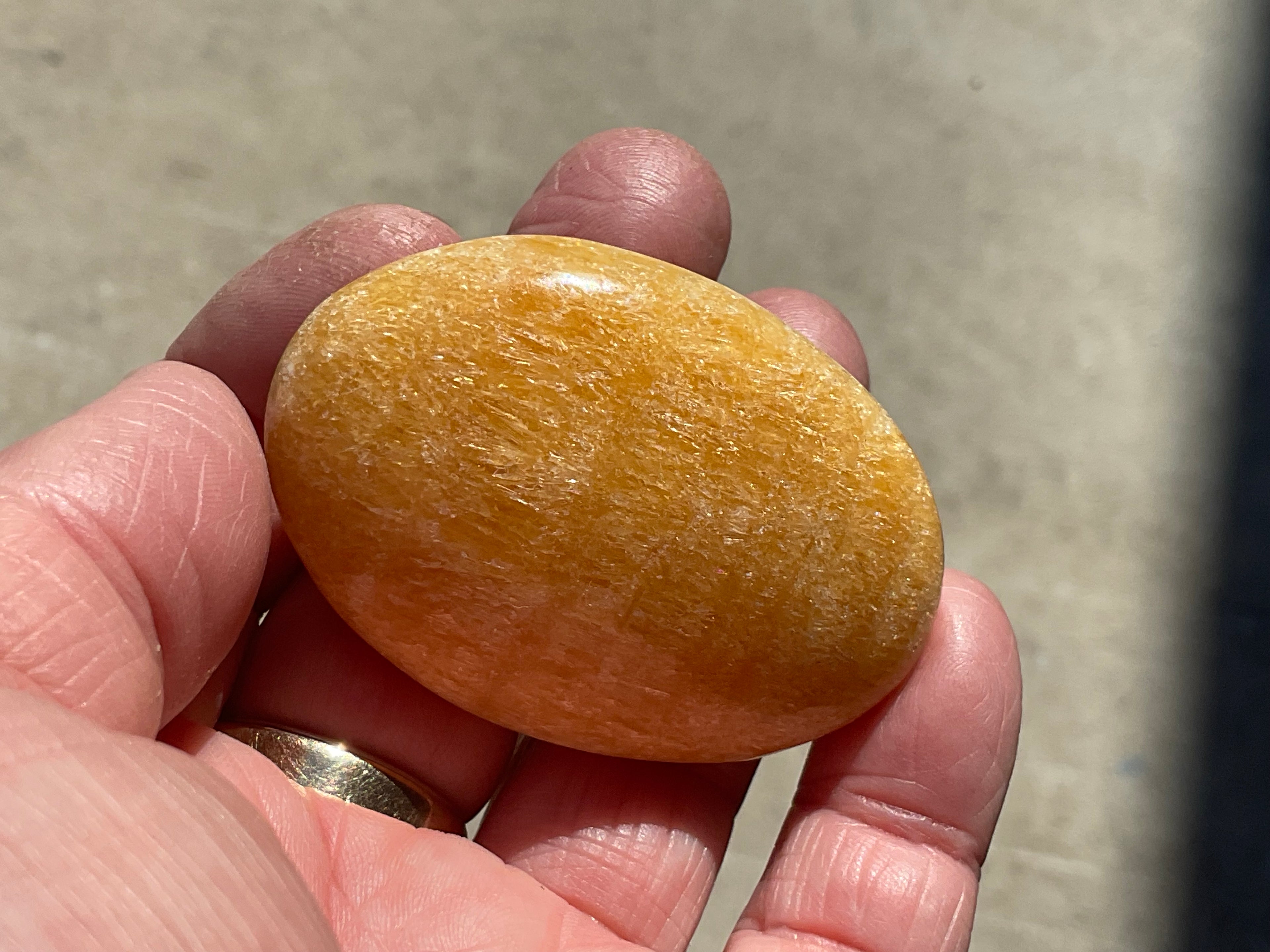64g “Orange Fire” Calcite Palmstone 3A
