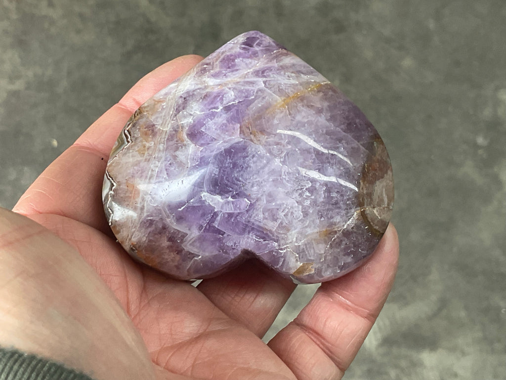 180g Amethyst Agate Heart 4B