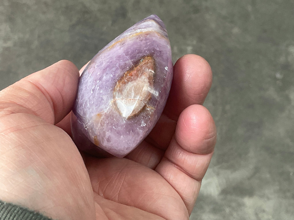 180g Amethyst Agate Heart 4B