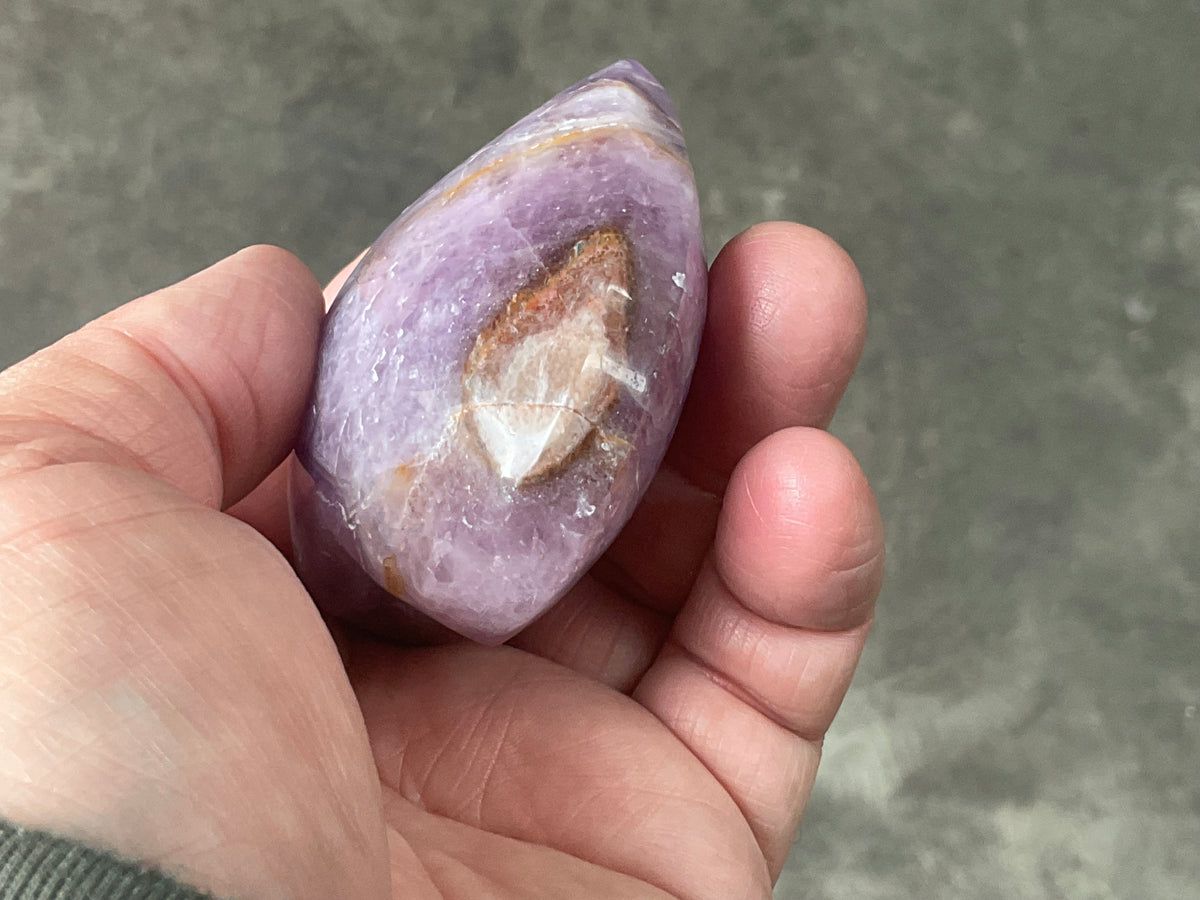 180g Amethyst Agate Heart 4B
