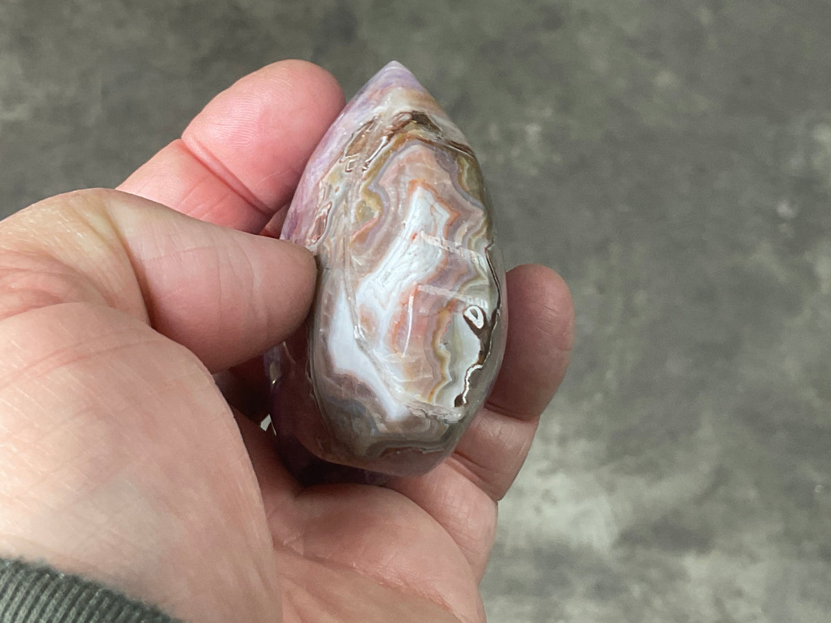 180g Amethyst Agate Heart 4B