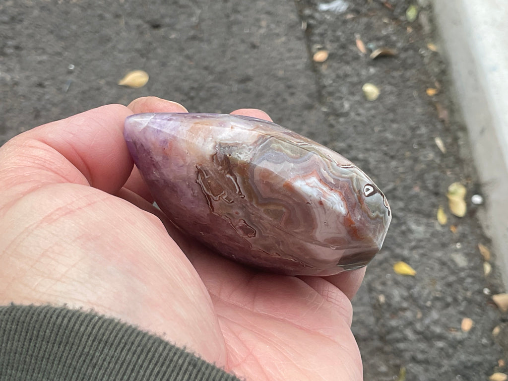 180g Amethyst Agate Heart 4B