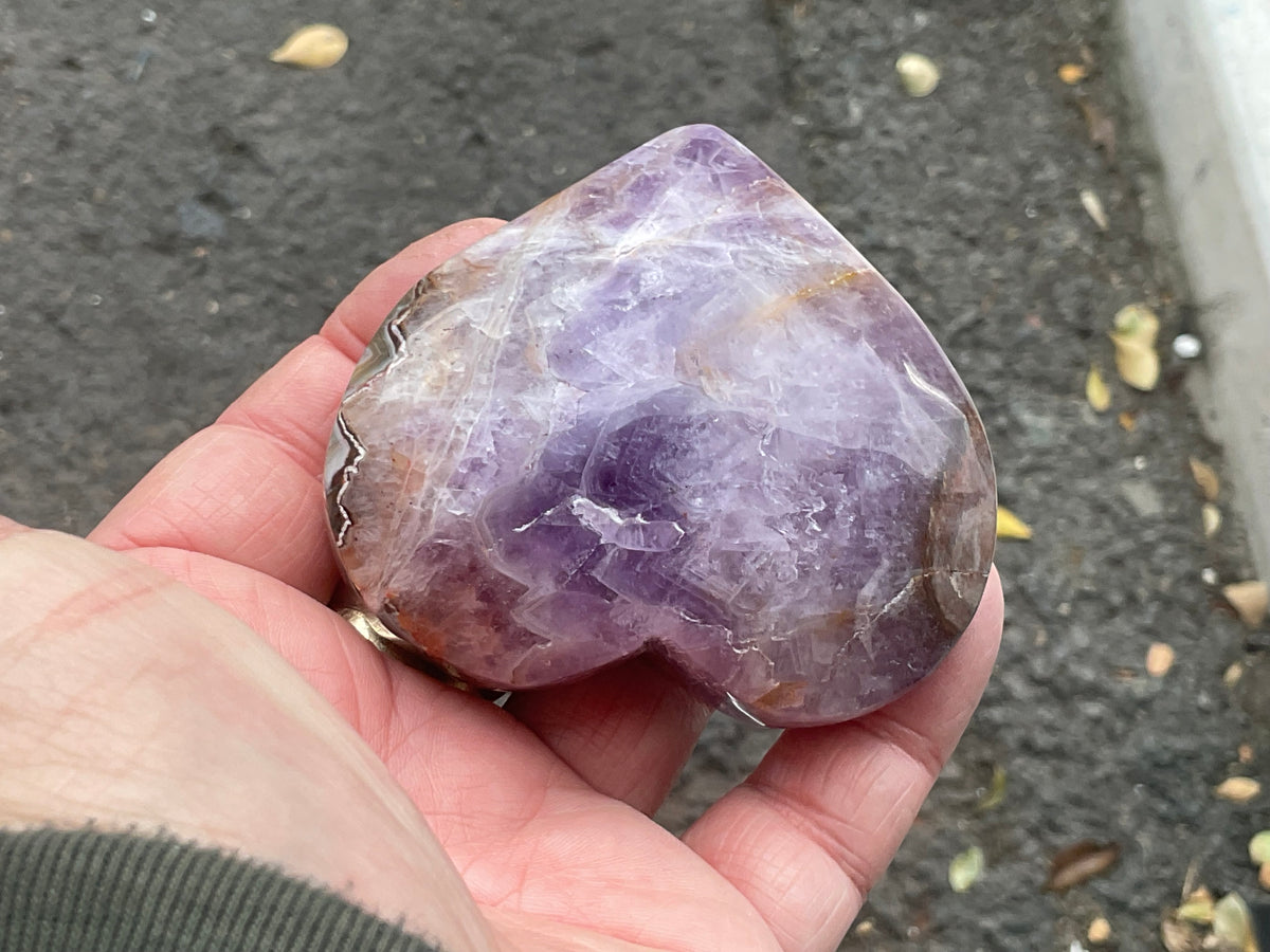 180g Amethyst Agate Heart 4B