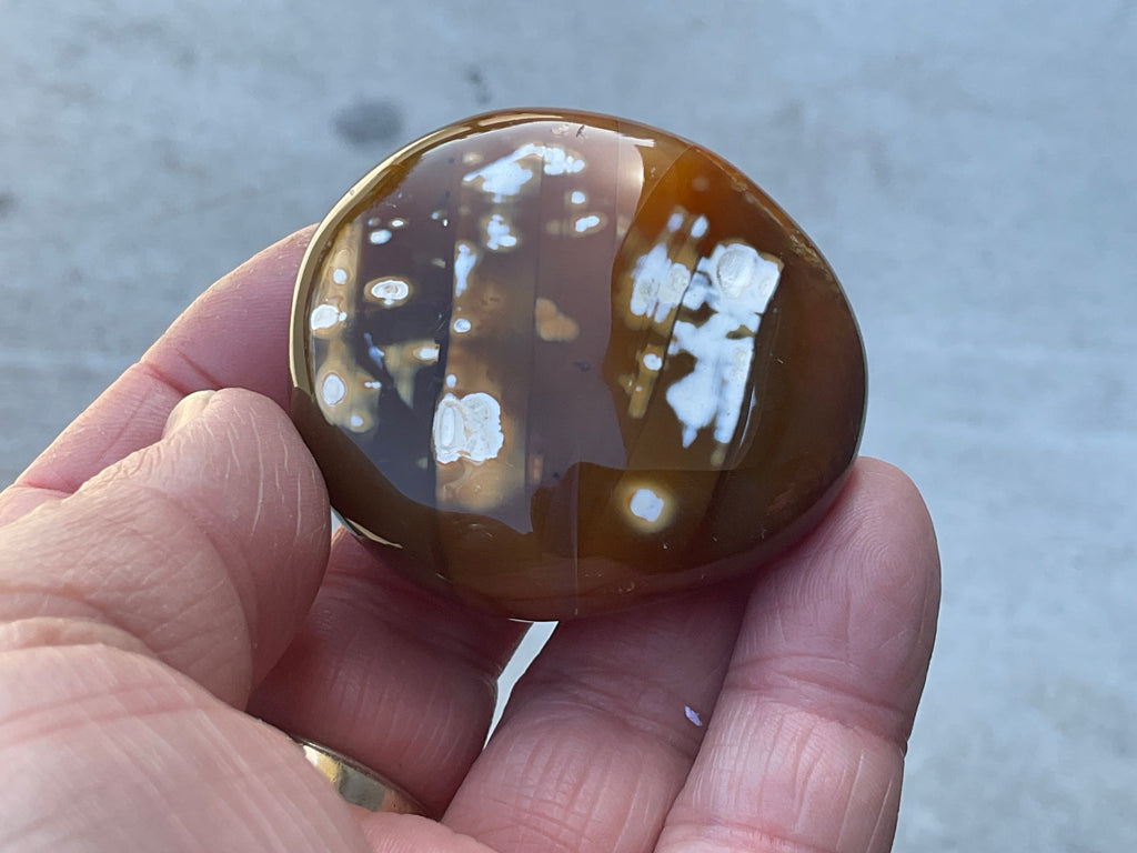 78g Orca Agate Palmstone 1B