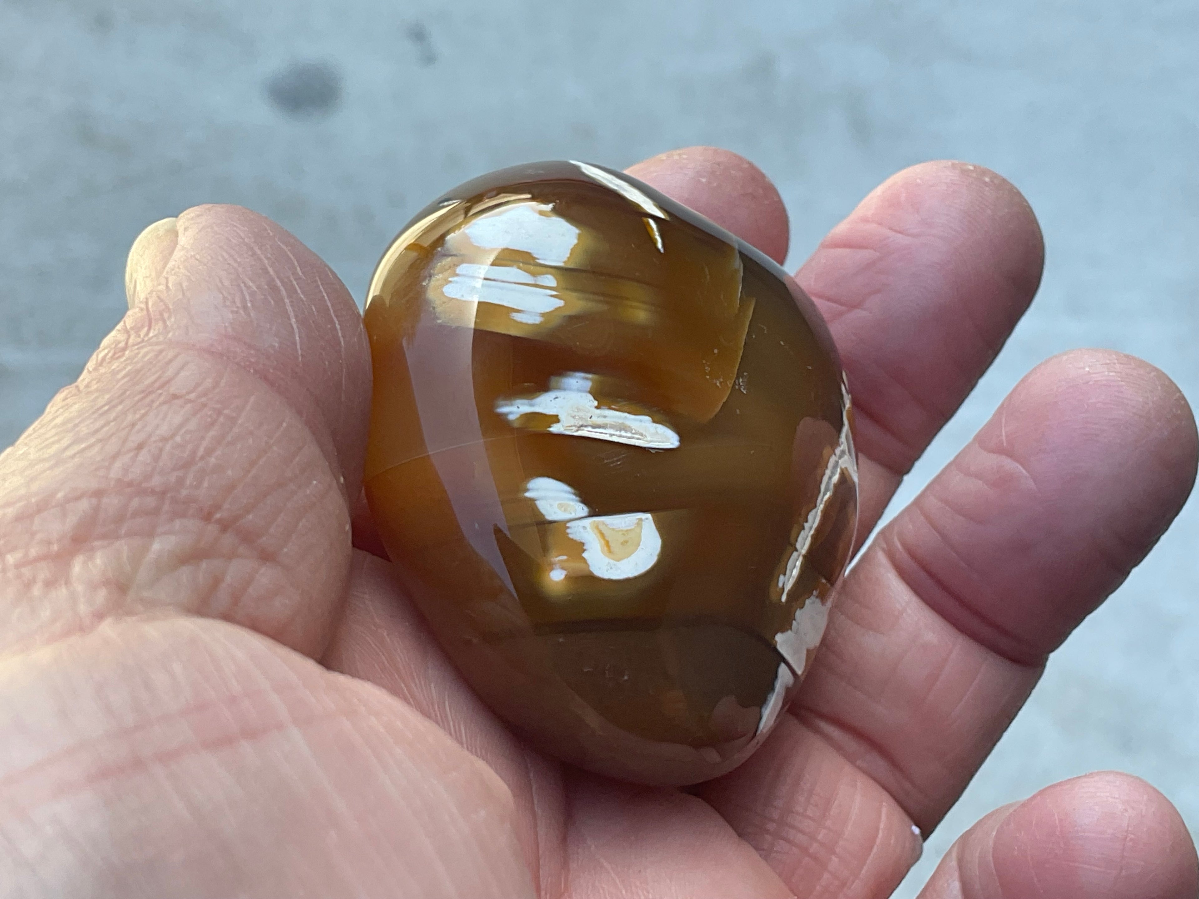 78g Orca Agate Palmstone 1B