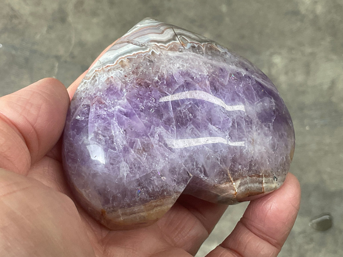 256g Amethyst Agate Heart 4C