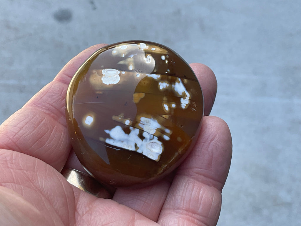 78g Orca Agate Palmstone 1B