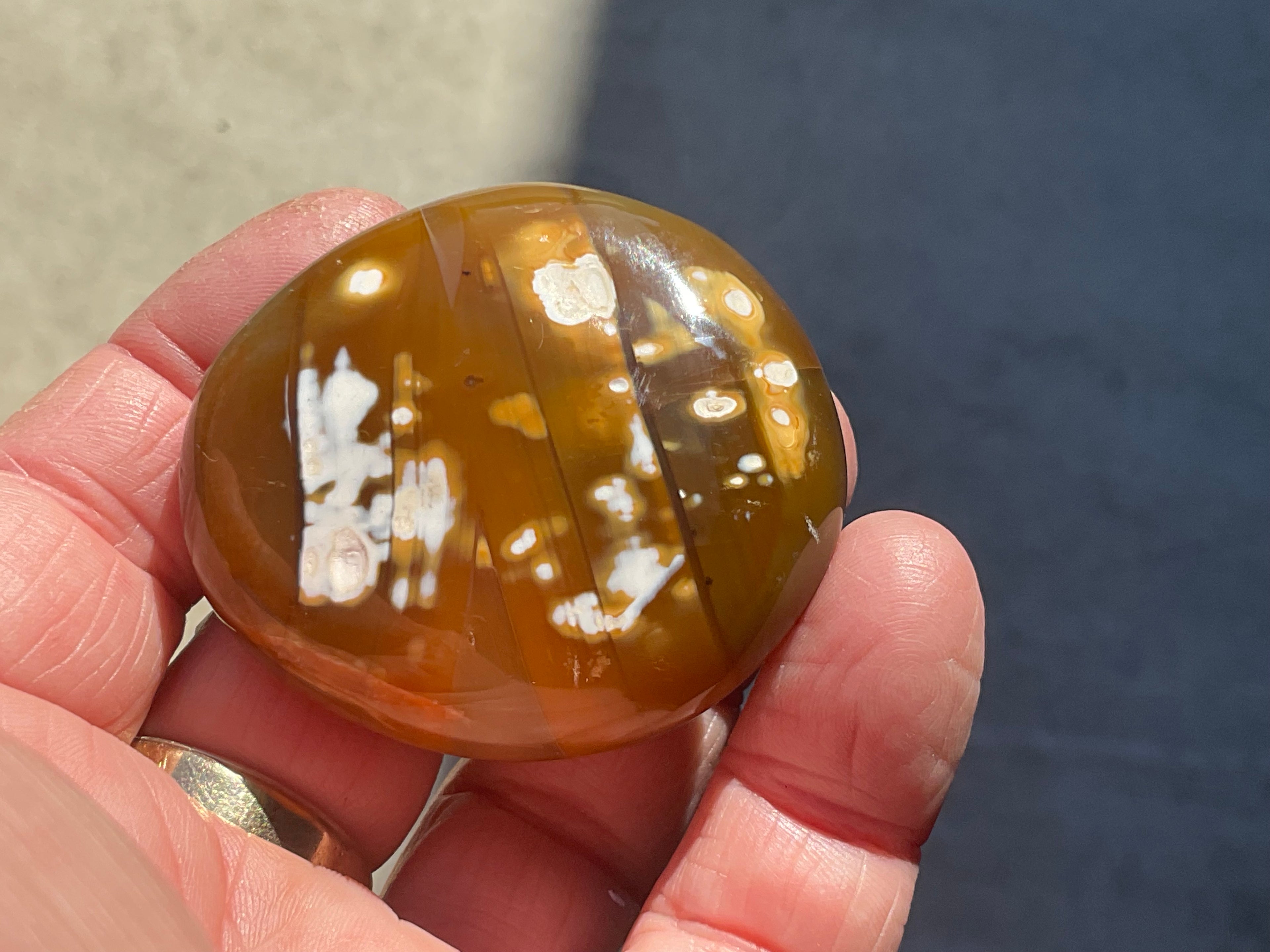 78g Orca Agate Palmstone 1B