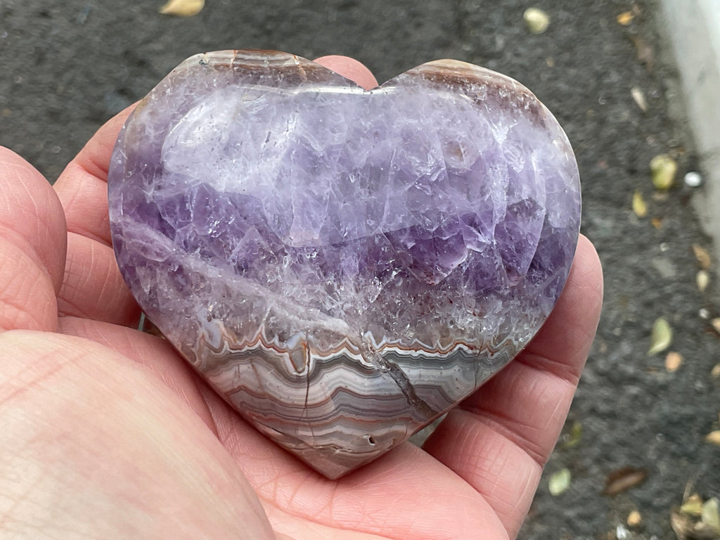 256g Amethyst Agate Heart 4C