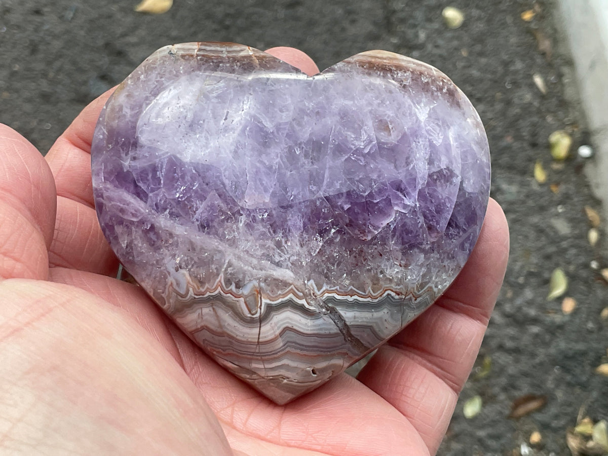 256g Amethyst Agate Heart 4C