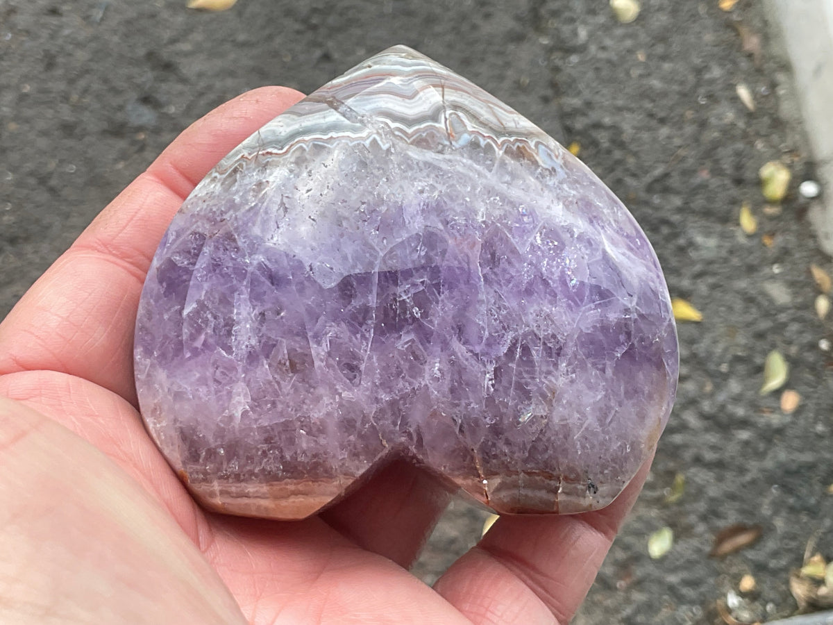 256g Amethyst Agate Heart 4C