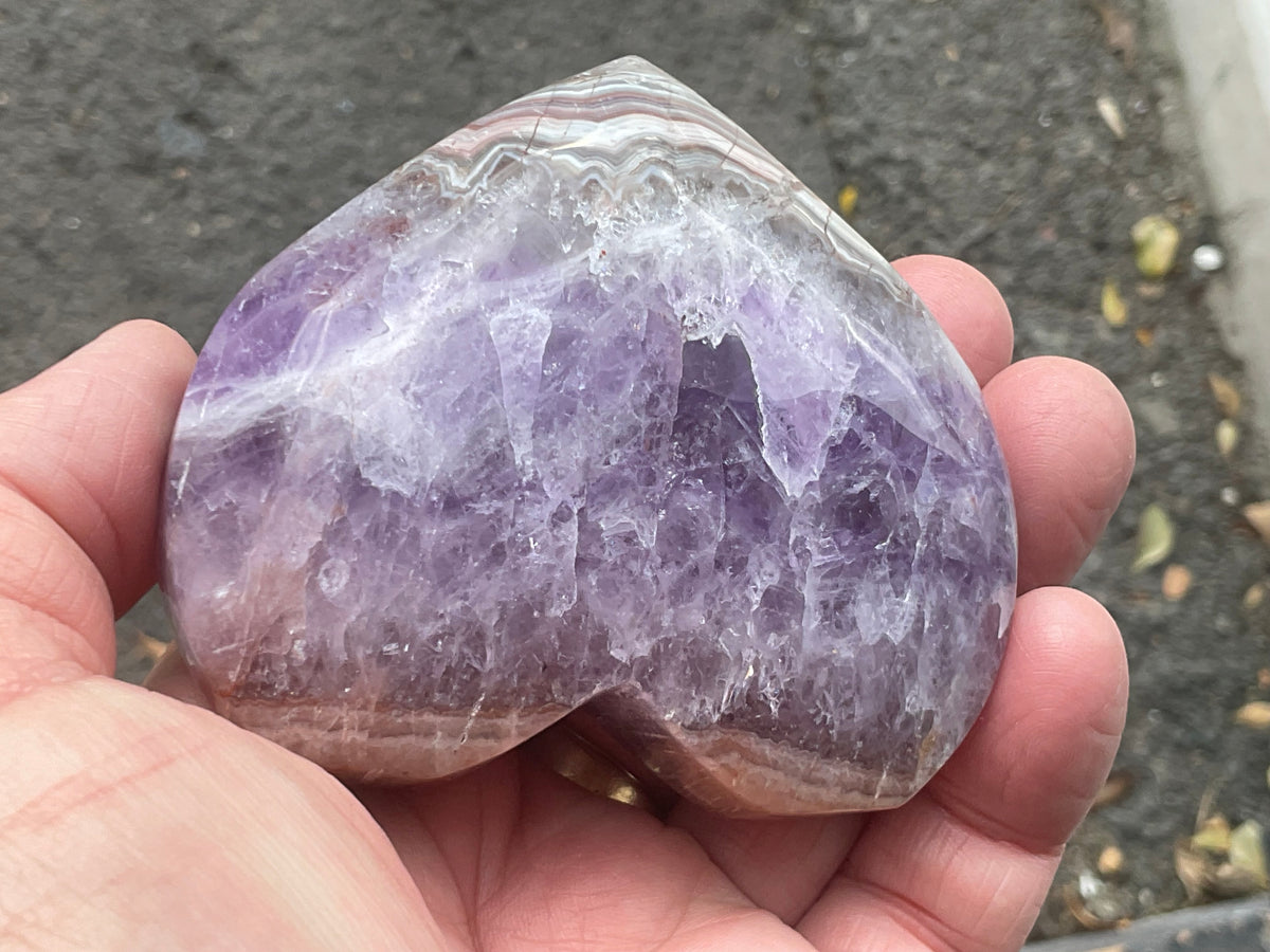 256g Amethyst Agate Heart 4C