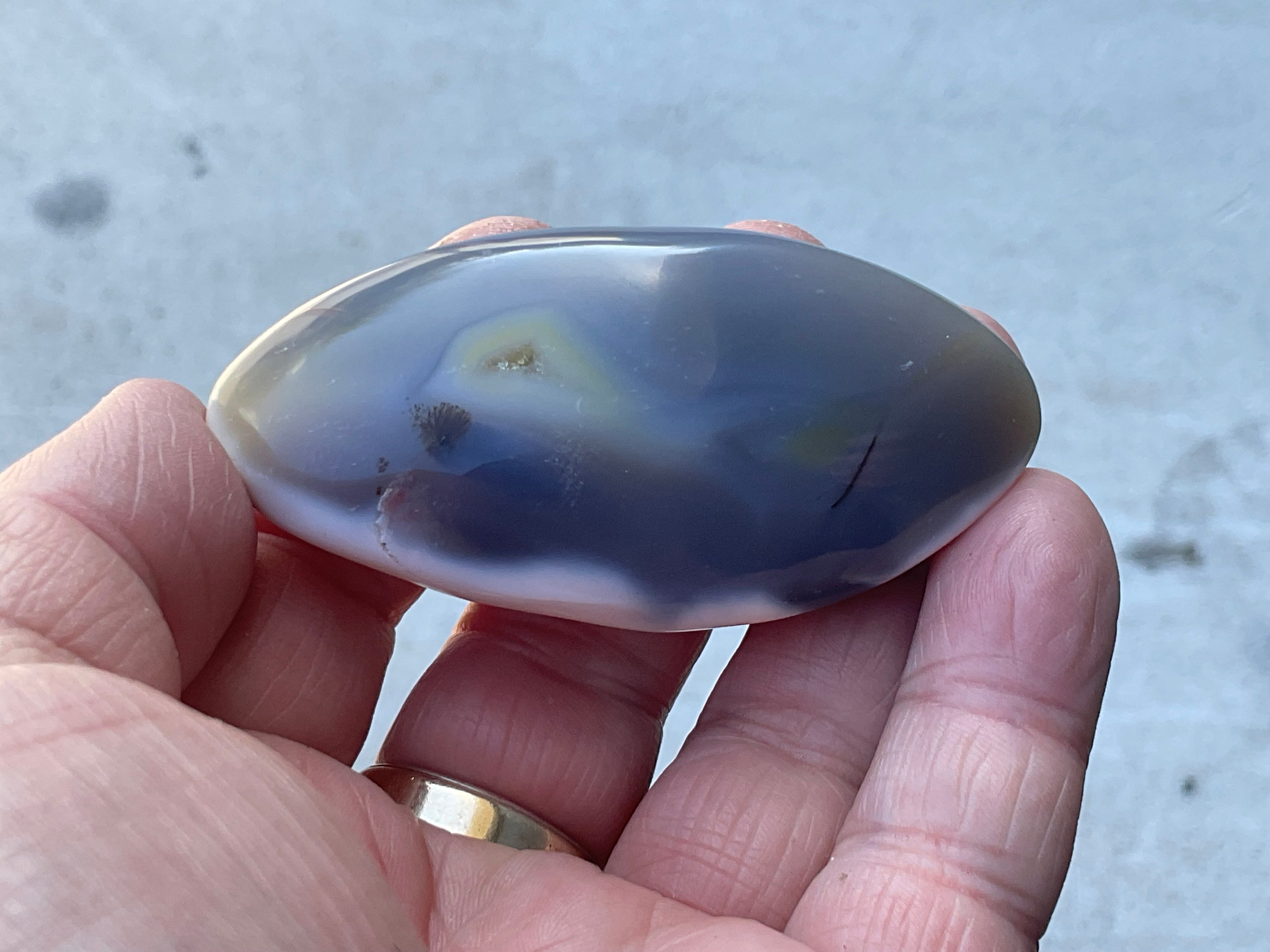 72g Orca Agate Palmstone 1A