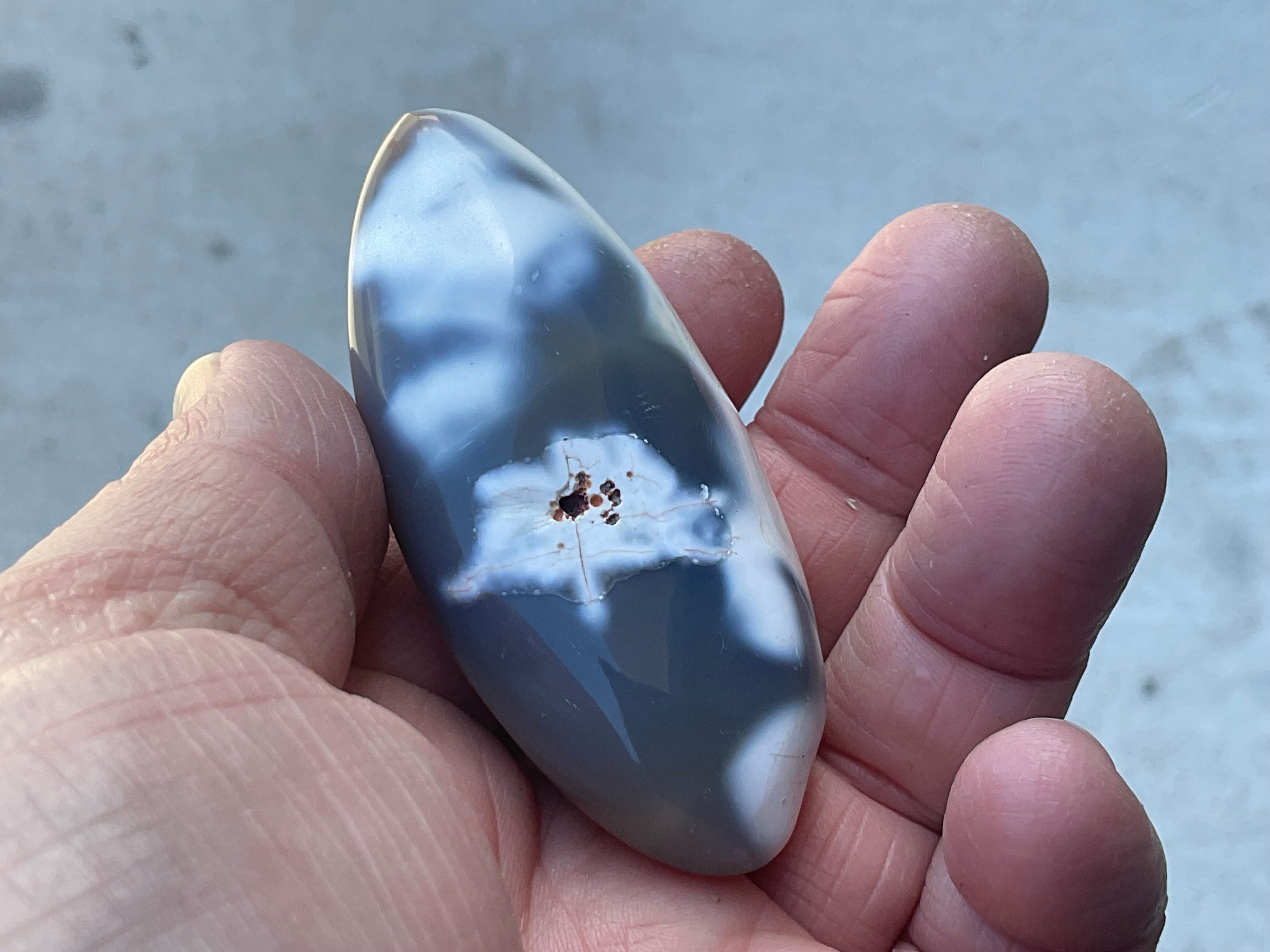 72g Orca Agate Palmstone 1A
