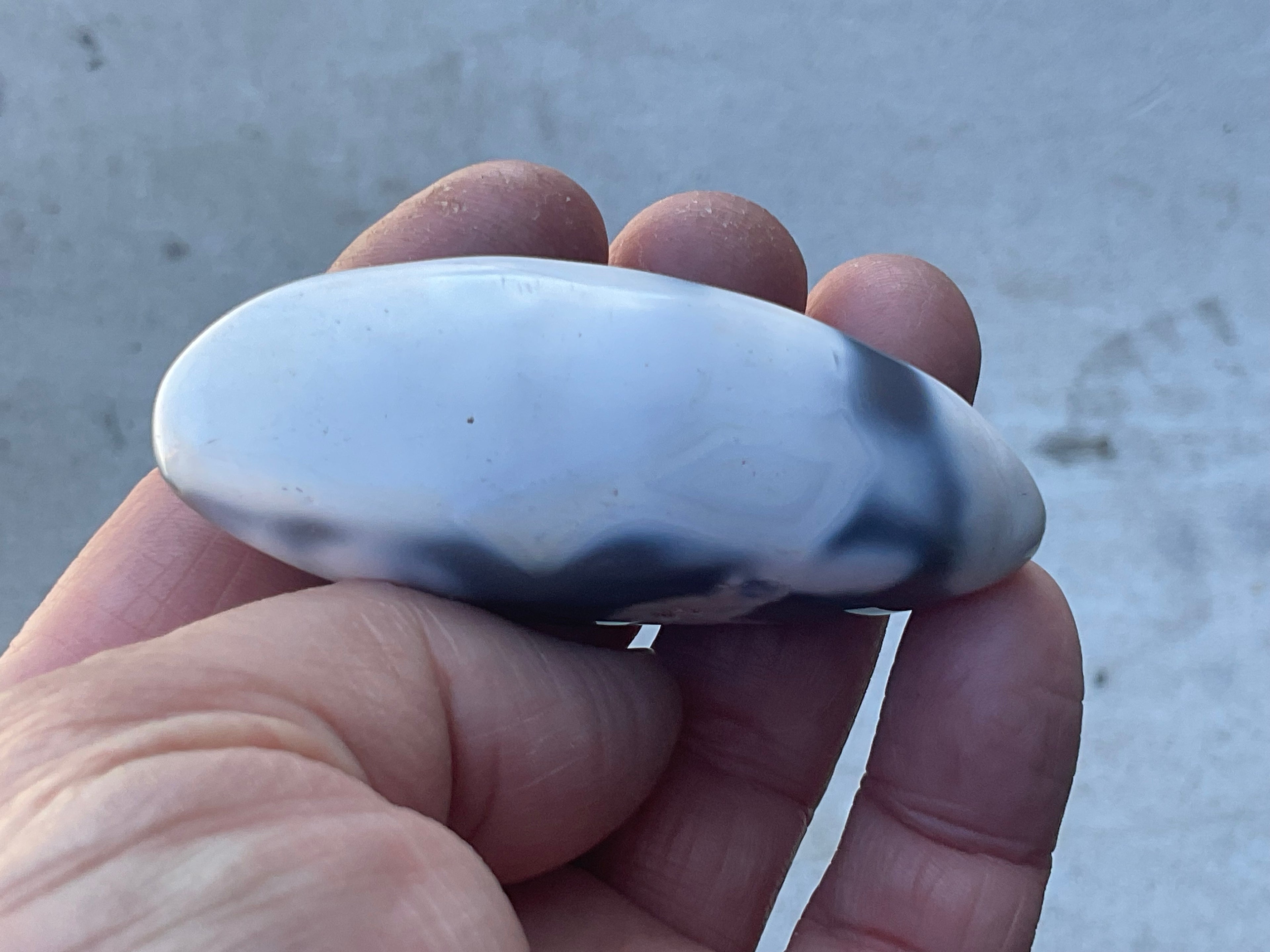 72g Orca Agate Palmstone 1A