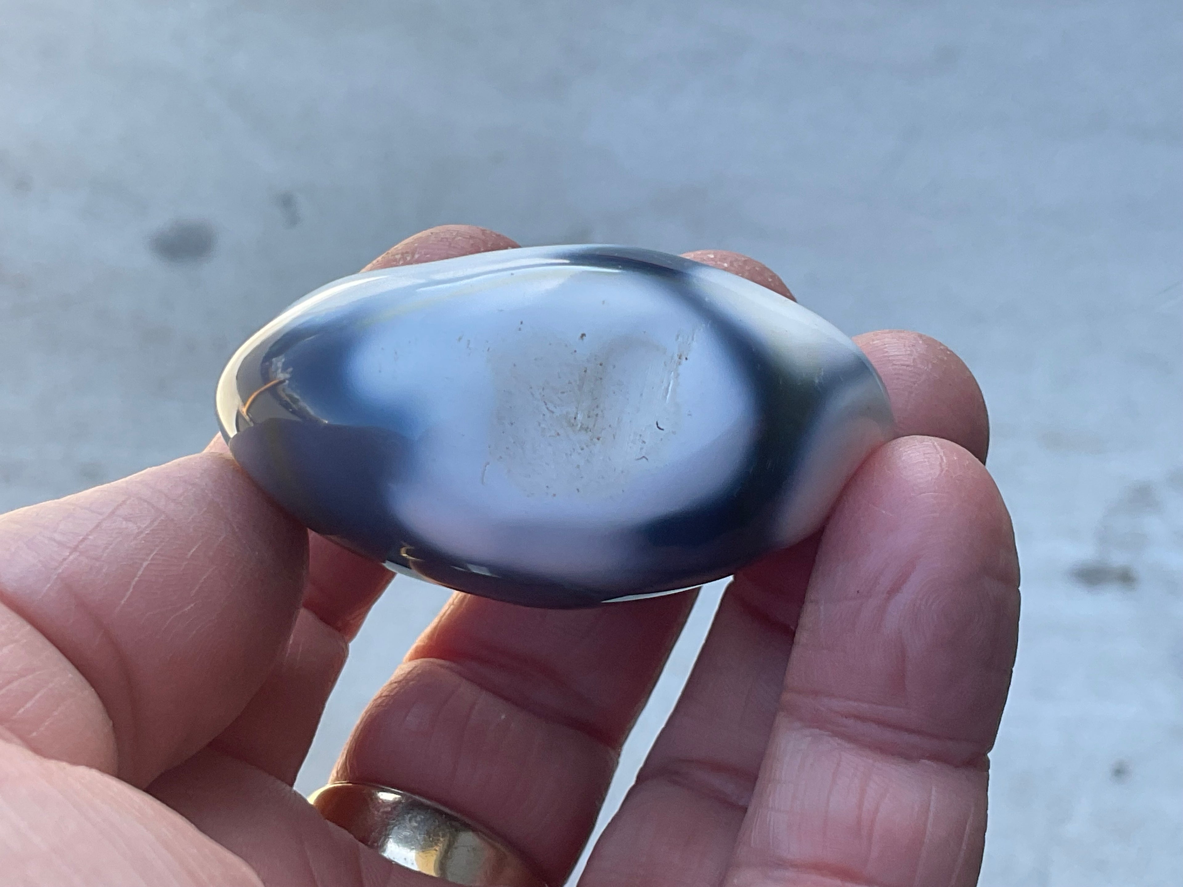 76g Orca Agate Palmstone 1B